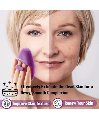 Slick Silicone Facial Cleansing Brush 4 Pack - Face Scrubber Exfoliator | Face Wash Brush for Gentle Exfoliation - Buy Online on SooperMarket.com