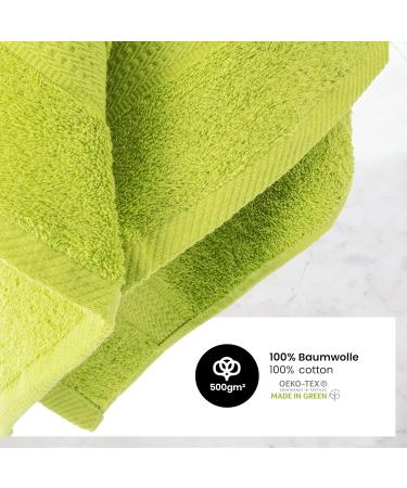 8-Piece Apple Green Towel Set - Soft & Absorbent - 50x100 cm - Perfect for International Shipping - Buy Online on SooperMarket.com