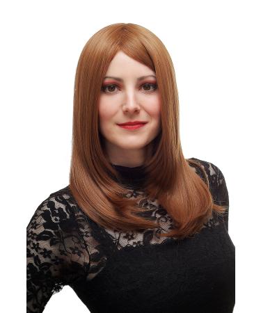 WIG ME UP - SA025-30/27 Straight long ladies wig with middle parting dark blonde/red blonde mix