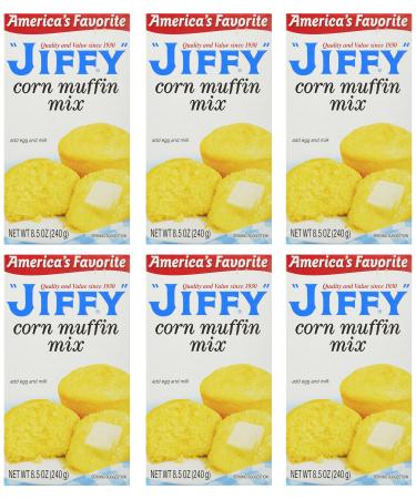 Jiffy Corn Muffin Mix, 8.5 oz, 6 pk Corn,Cornbread 8.5 Ounce (Pack of 6)