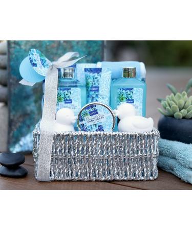 Heavenly Ocean Bliss Home Spa Gift Basket - 9pc Bath & Body Set for Women - Perfect for Father's Day, Wedding, Anniversary, Birthday, Graduation - Buy Online on SooperMarket.com