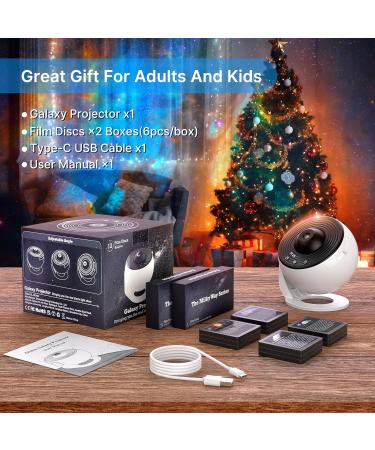 Mexllex Planetarium Star Projector: Realistic Galaxy Light with 12 Planet Discs - Ideal Night Light for Bedroom, Living Room, and Parties - Buy Online on SooperMarket.com