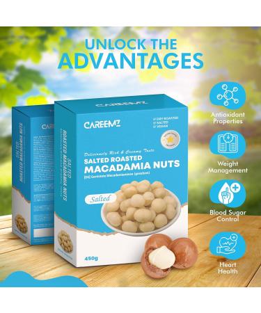 Careemz Salted Roasted Macadamia Nuts - Malawi's Finest Gourmet Snack (450g) - Buy Online on SooperMarket.com