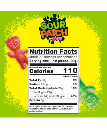 Sour Patch Soft and Chewy Kids Candy 816g - Sweet & Sour Treat for Kids | International Shipping Available - Buy Online on SooperMarket.com