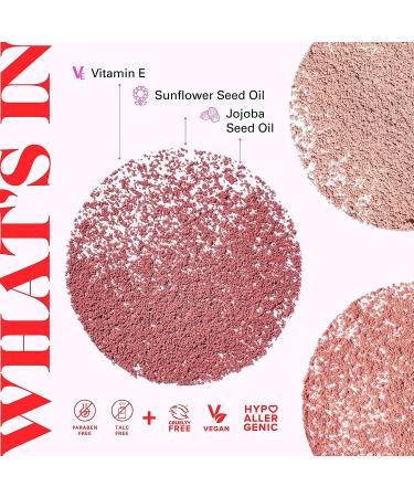 Peachy Coral Pressed Powder Blush with Golden Shimmer - Hypoallergenic and Vegan - PYT Beauty - Buy Online on SooperMarket.com