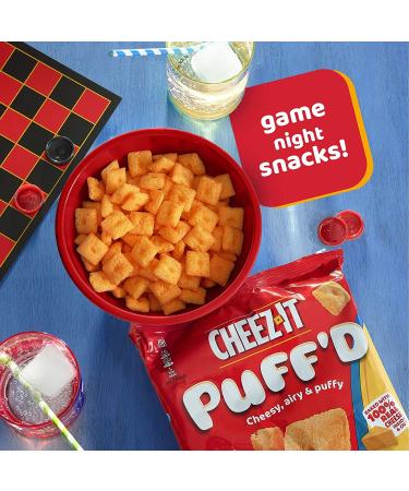 Cheez-It Puff'd White Cheddar 5.75oz Variety Pack - 34.5oz Case (6 Bags) - Bulk Kids Snacks - Baked Puffed Snack Crackers - Buy Online on SooperMarket.com