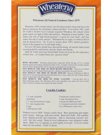 Wheatena Toasted Wheat Cereal 20-Ounce Boxes (Pack of 4) - Nutritious Breakfast Option - Buy Online on SooperMarket.com