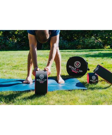Scale It Up Yoga Wheel Set with Carrying Case - Back Pain Relief & Muscle Relaxation Roller Wheel for Balance, Flexibility, and Strength - Buy Online on SooperMarket.com