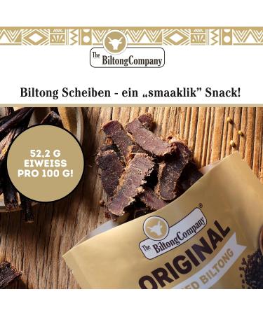 Biltong Slices 250g - Naturally Piquant High Protein Beef Biltong | Keto-Friendly Dried Meat Snack from The Biltong Company - Buy Online on SooperMarket.com