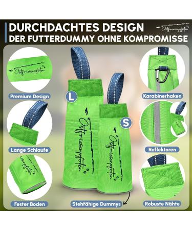Ostfriesenpfoten Enno: Durable Feed Bag for Dogs | Washable & Versatile | Size L | Includes Agility Training eBook | Neongr n | International Shipping Available - Buy Online on SooperMarket.com