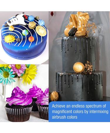 U.S. Cake Supply Airbrush Cake Color Set - 12 Popular Colors, 0.7 fl. oz. Bottles - Made in USA - Buy Online on SooperMarket.com