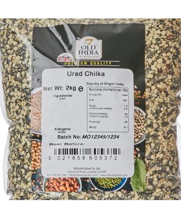 Old India Urad Chilka 2kg - Premium Quality Black Gram Skinless Beans - Buy Online on SooperMarket.com