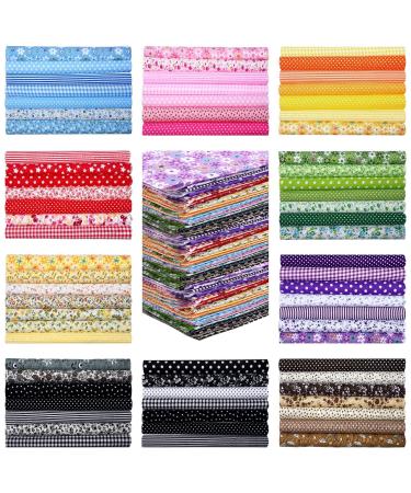 70 Pcs 10 x 10 Inch Cotton Fabric Square No Repeat Patchwork Fabrics Multi Color Printed Floral Square Patchwork Fabric Quilting Fabric Bundles for DIY Crafts Cloths Handmade Accessory (Stylish Style)