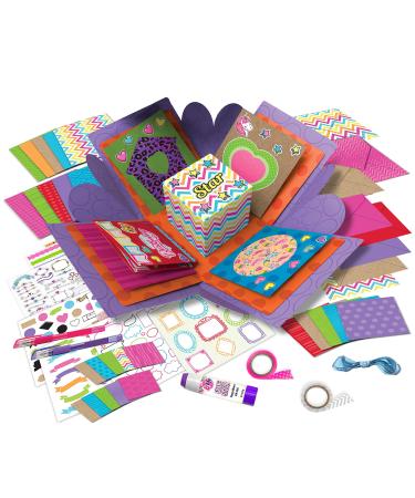 Card Crafting Explosion Arts and Crafts Box - Birthday Gift Box to Tween - DIY Greeting Cards Stationary Set  Make Your Own Card Crafts Age 6+