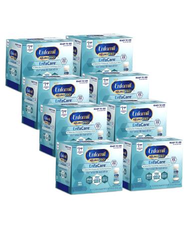 Enfamil NeuroPro EnfaCare Premature Baby Formula Milk Based w/ Iron Ready to Use Bottles MFGM, Omega 3 DHA, 22 CAL, Immune Support & Brain Development, 6 Count (Pack of 8)