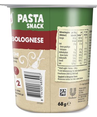Buy Knorr Snack Bar Noodles & Spaghetti Bolognese Set - 16 Pack (Tomato Mozzarella & Bolognese) - International Shipping Available - Buy Online on SooperMarket.com