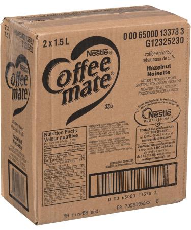 Coffee Mate Liquid Coffee Creamer Lactose Free Hazelnut No Refrigeration 1.5 Liter Pump Bottle (2-Pack) Hazelnut 1.5 L (Pack of 2) - Buy Online on SooperMarket.com