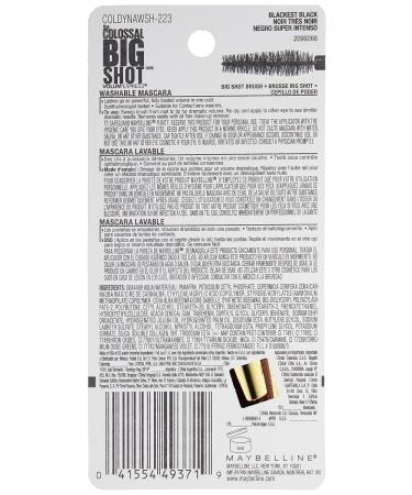 Maybelline New York Volum' Express The Colossal Big Shot Washable Mascara Blackest Black - 0.33 fl. oz - Buy Online on SooperMarket.com