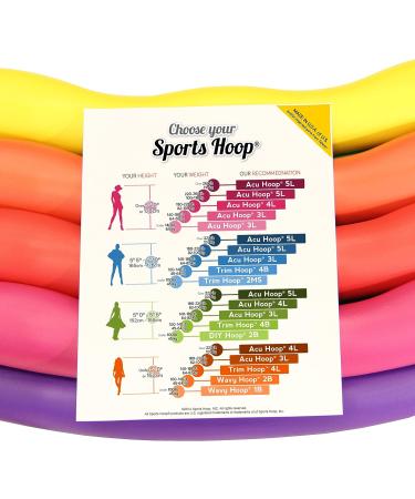 ACU Hoop 4M 4lb Weighted Hula Hoop for Weight Loss Fitness Workout - Rainbow Colors - Buy Online on SooperMarket.com