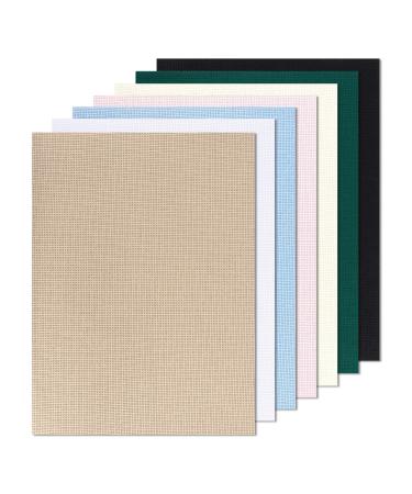 Aida Cloth 14 Count Cross Stitch Fabric Multi Colored 1218inch 7Pcs