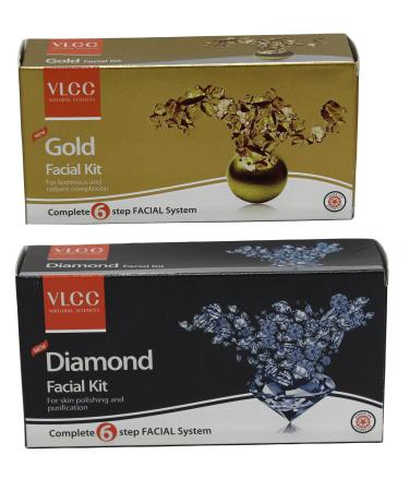 VLCC Gold Facial Kit & Diamond Facial Kit Combo