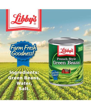 Libby's French Style Green Beans | 100% Green Beans | Classically Delicious  Mild & Subtly Sweet | Crisp-Tender Bite | No Preservatives | French Cut | Kosher | 8 ounce cans (Pack of 12) - Buy Online on SooperMarket.com