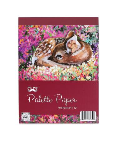Mr. Pen- Palette Pad, 9"x12", 40 Sheets, Palette Paper, Paint Pad, Acrylic Paint Paper, Drawing Paper, Painting Paper, Disposable Paint Palette Paper, Oil Paint Palette, Watercolor Palette Paper