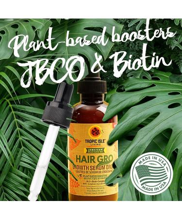 Tropic Isle Living Hair Gro Serum Drops 4oz | Nourishing & Moisturizing Hair Treatment - Paraben & Sulfate Free - Shop Internationally - Buy Online on SooperMarket.com