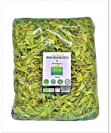 Stevia Dried Loose Leaves - 100% ORGANIC Certified Natural - Selected in Premium Quality 500 G