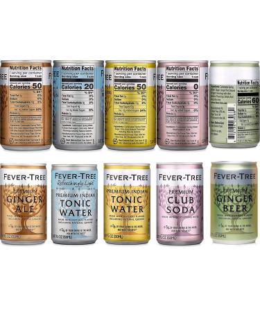 Fever-Tree Premium Sparkling Tonic Water Variety Pack - 15 Cans (5.07 Fl Oz) | No Artificial Sweeteners, Flavorings, or Preservatives - Buy Online on SooperMarket.com
