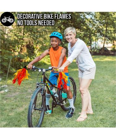 Iconikal Bicycle Scooter Flame Streamers - Fun Handlebar Attachment for a Stylish Ride - Buy Online on SooperMarket.com