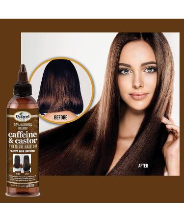 Difeel 99% Natural Premium Hair Oil - Caffeine & Castor for Fastest Hair Growth - 8 oz - Buy Online on SooperMarket.com