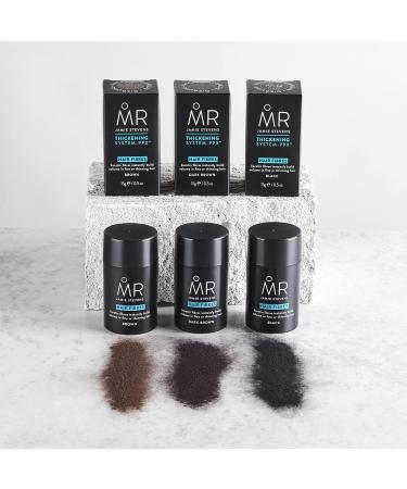MR Jamie Stevens Hair Fibres for Black Hair 15ml - Keratin Hair Building Fibre for Thinning Hair Coverage - Buy Online on SooperMarket.com
