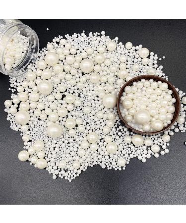Edible White Pearl Sugar Sprinkles - Baking & Cake Decorations for Celebrations - 130g/4.58oz - Buy Online on SooperMarket.com