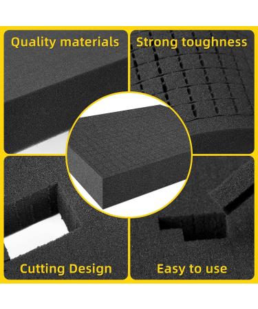 DECOHS 4 PCS Pick and Pluck Foam Insert for Board Game Box Cases - 2 Size Pre Cube Sheet Foam - Organize and Protect Storage Drawer 30cm - 4 pcs - Buy Online on SooperMarket.com