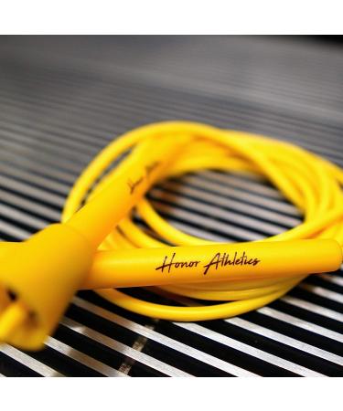 Honor Athletics Speed Rope - Adjustable 10ft Skipping Rope for Double Under, Boxing, MMA, Cardio Fitness Training - Yellow - Buy Online on SooperMarket.com