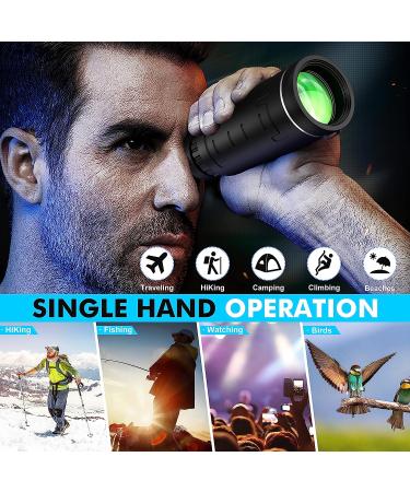 JiaSifu 40x60 Monocular Telescope with Smartphone Adapter - BAK4 Prism, FMC Lens, Low Light Vision - Ideal for Wildlife, Hunting, Camping - Black - Buy Online on SooperMarket.com