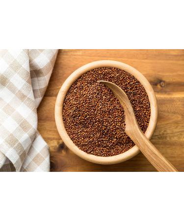 Organic Red Quinoa 1lb: Non-GMO, Whole Grain, Sproutable, Vegan Sirtfood | Rich in Essential Amino Acids & Protein | Quick-Cooking & Versatile Rice Alternative - Buy Online on SooperMarket.com