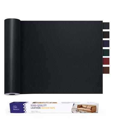 Besezx Self Adhesive Leather Repair Patch 30 in x 16 in Large Leather Patches for Furniture Leather Repair kit for Couch Car Seat Motorcycle seat Loveseat (Black) 30x 16(Fine-Grained) Black