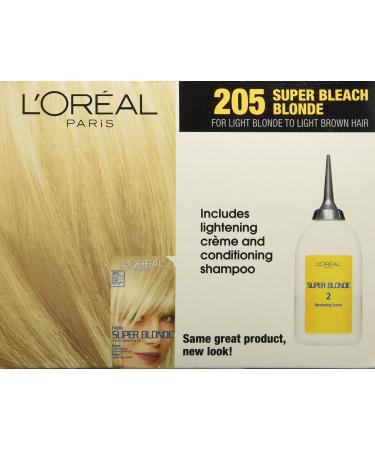 L'Oreal Paris Super Blonde Creme Lightening Kit 205 - Light Brown to Super Bleach Blonde - Buy Online on SooperMarket.com