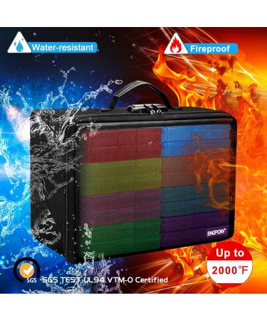 ENGPOW Fireproof Photo Storage Box with 16 Inner Cases - Portable Organizer with Lock for Photos - Collapsible & Multi-Colored - Includes 16 Colored 4 x 6 Photo Cases - Buy Online on SooperMarket.com