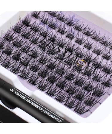 Individual Lashes Extension Kit - 77 Wide-Stem 9-15mm Mix False Eyelashes with Glue & Applicator - DIY Natural Cluster Lashes Extensions Kit - Portable for Home/Outing - W-7 Light Suit (1 count) - Buy Online on SooperMarket.com
