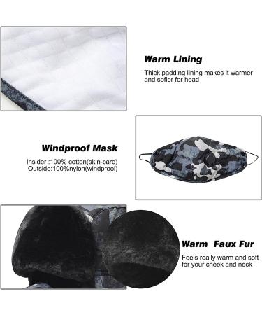 Trooper Trapper Hat with Ear Flap & Windproof Ski Mask - Gray - Buy Online on SooperMarket.com