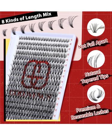 Goddvenus Eyelash Extension Kit - 320Pcs Cluster Lashes, DIY Individual Eyelashes, Bond, Seal, Remover & Tweezers Included - Buy Online on SooperMarket.com