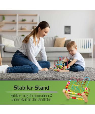 Buy Balinco MOTOR SKILLS LOOP - Wooden Toy Bead Labyrinth with Fruit Elements & Bead Slider | Ideal Baby Toy for 6 Months+ - Buy Online on SooperMarket.com