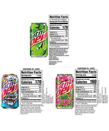 Mountain Dew Variety Pack: Dew  Major Melon  Spark (Rasp Lemonade) 12 Fl Oz (Pack of 18) Major Melon Variety Pack - Buy Online on SooperMarket.com
