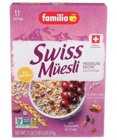 Familia Swiss Muesli Premium, No Sugar Added, 21 Ounce (Pack of 1) Premium Recipe 21 Ounce (Pack of 1)