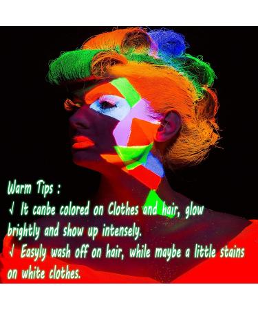 CCbeauty UV Glow Face Body Paint Palette | 8 Neon Colors | Water Activated | Safe & Washable | Halloween Makeup Kit + 10 Brushes - Buy Online on SooperMarket.com