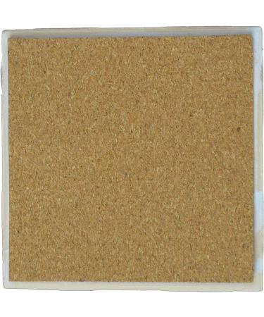 12 Ceramic White Tiles 4 1/4 x 4 1/4 with Cork Backing Pads for Coaster Making and Painting Projects - Ideal for Alcohol Ink and Acrylic Pouring - DIY Craft Supplies - Buy Online on SooperMarket.com
