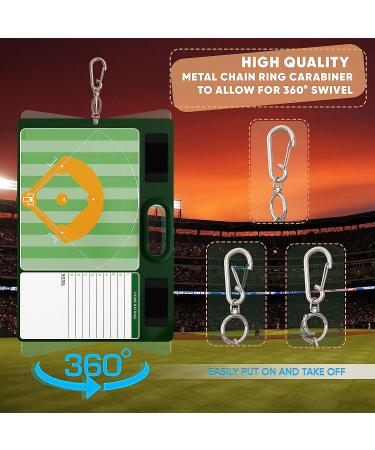 Baseball Coaches Dry Erase Board 15x10.5 - Double Sided Lineup Board with Markers | Coaching & Scorekeeping Equipment - Buy Online on SooperMarket.com